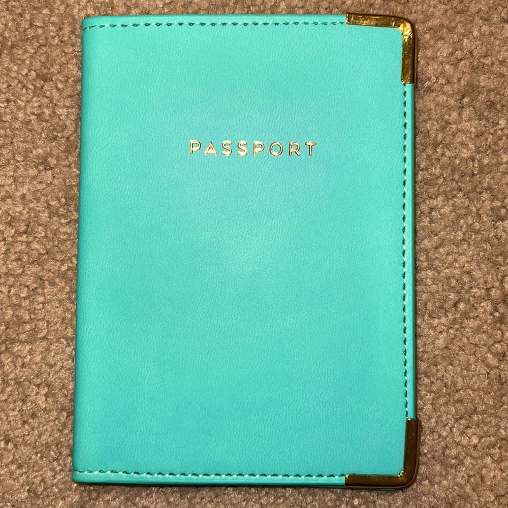 NWOT Turquoise Passport Travel Wallet